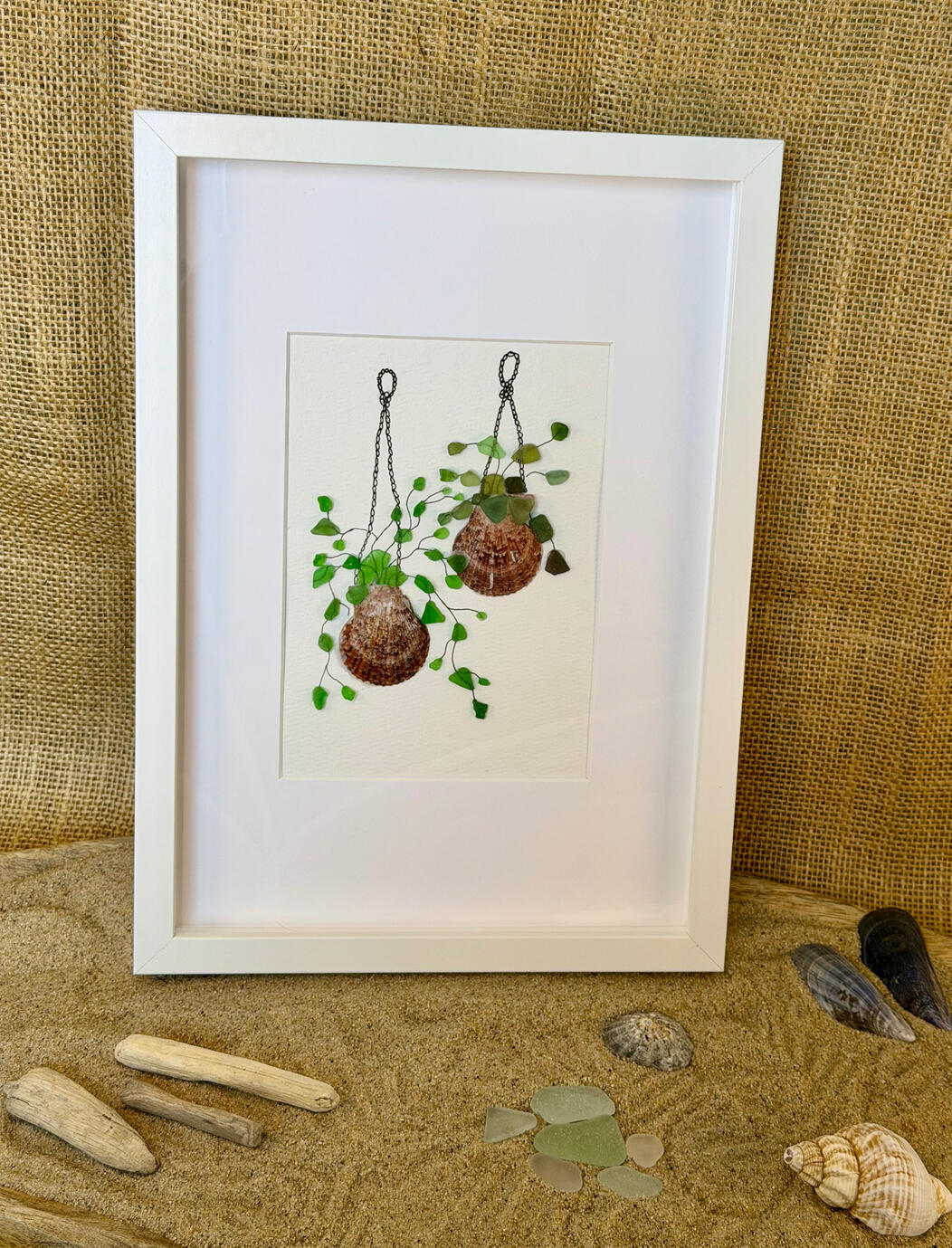 Glass hanging baskets